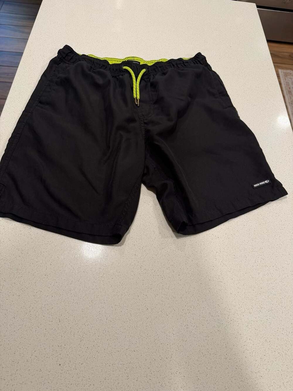 Much more Men's Solid Beach Shorts Drawstring Surfing Mesh lining black